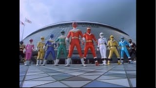 Power Rangers Zeo with Alien Rangers and Ohranger Ole vs Kakuranger Roll Call [upl. by Liuqa278]