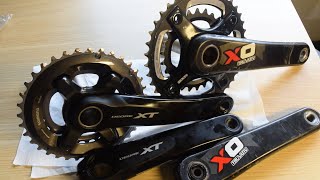 Shimano XT crankset vs Sram truvativ XO crankset [upl. by Kilian]