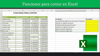 Contar datos en Excel fácil y rápido [upl. by Auqinehs]