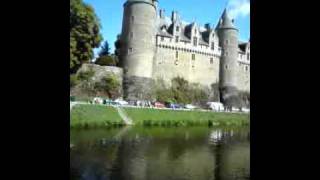 Josselin de Chateau  Josselin castle a very popular Brittany tourist attraction [upl. by Deelaw]