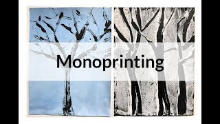 Acrylic Paint Monoprinting Tutorial [upl. by Elleron203]