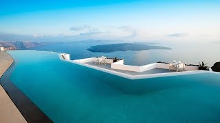 Hotel Grace Santorini is this the worlds most beautiful pool Full tour [upl. by Ranilopa424]