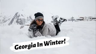 VISIT GEORGIA IN WINTER  First Visit To Georgia  Gudauri Georgia Tour [upl. by Doloritas422]