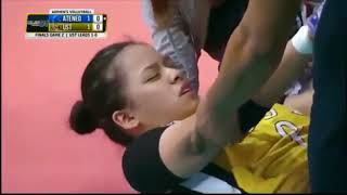 UAAP Season 81 WV Finals Game 2 UST VS ADMI  Heart breaking Injury of Eya Laure [upl. by Brendis]