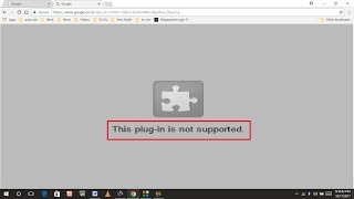 How to Fix This Plugin is Not Supported Error in Google Chrome [upl. by Roby307]