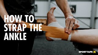 How To Strap an Ankle for Stability Using Zinc Oxide Strapping Tape [upl. by Salli]