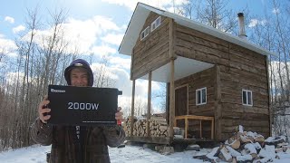 Bushcamp  New Inverter for the Offgrid Cabin Setting up More Shelving [upl. by Rieth732]