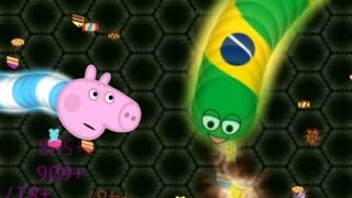 George Pig Play  joga slitherio o jogo da cobrinha EP06  o reino das cobrinhas gigantes [upl. by Dina]