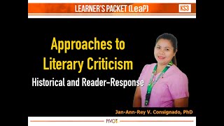 Approaches to Literary Criticism Historical and ReaderResponse  English 10 [upl. by Eitsud845]