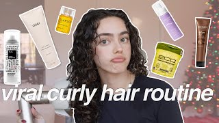 VIRAL TikTok Curly Hair Routine [upl. by Artied]