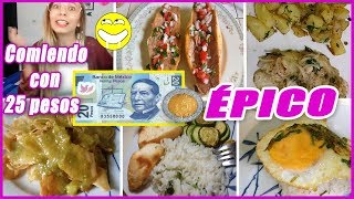 COMIENDO UNA SEMANA CON SOLO 25 PESOS  ÉPICO  Key Riqué [upl. by Caressa]