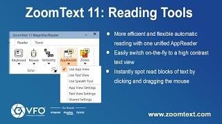 ZoomText 11  Using the new unified AppReader [upl. by Spitzer]