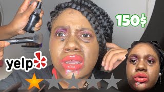 I WENT TO THE WORST REVIEWED MAKEUP ARTIST IN MY GHETTO CITY [upl. by Aznola]