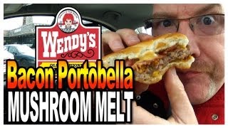 Wendys Bacon Portobella Mushroom Melt Taste Test amp Review [upl. by Nappie]