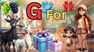 The Letter G Song  Learn the Alphabet  Nursery Rhymes for Kids  DG Kids [upl. by Ertnod]