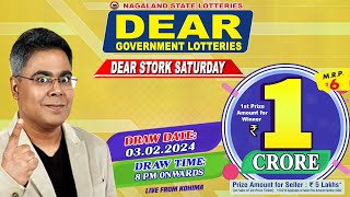 DEAR STORK SATURDAY WEEKLY DRAW DATE 03022024 NAGALAND STATE LOTTERIES [upl. by Mair]