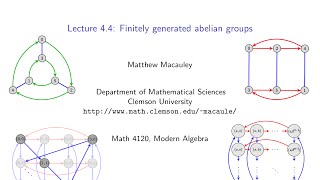 Visual Group Theory Lecture 44 Finitely generated abelian groups [upl. by Laud]