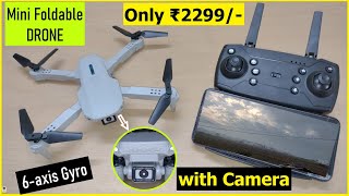 Mini Foldable drone🔥 Unboxing  HQ WiFi camera 24GHZ amp 360° roll 1800mAh Battery⚡ App display [upl. by Haorbed]