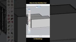 How to Use Section Cut in Sketchup shorts sketchup [upl. by Eladnor]