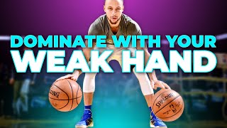 Improve Your Off Hand Dribble ⛹️‍♂️ WEAK HAND DRIBBLING WORKOUT [upl. by Alyag110]