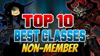 AQW TOP 10 BEST NONMEMBER CLASSES In 2020  How To get [upl. by Nebeur]