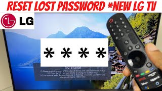 Reset Lost Password New LG Smart TV [upl. by Nytram]