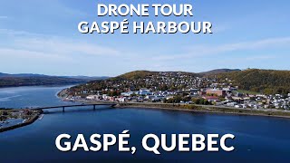 Drone Tour Gaspé Quebec  Gaspé Harbour [upl. by Hotze]