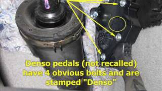 Toyota Throttle Pedal Recall How to Tell Which One You Have [upl. by Brockwell]