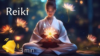 Bell every 3 min  Distant Reiki Session for Manifesting Positive Outcomes  Energy Healing 遠隔レイキ [upl. by Yeslah]