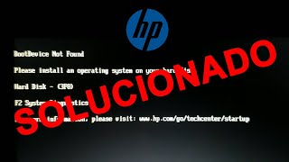 Solución HP  Boot Device Not Found  Hard Disk  3F0 MODO LEGACY [upl. by Kehr]