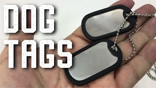 Blank Stainless Steel Dog Tag Set with Chains amp Silencers Review [upl. by Eiknarf969]