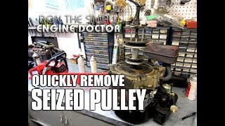 Lawn Tractor Quick Tip 7  Remove A Seized Engine Belt Pulley [upl. by Hammad]