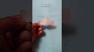 simple paper hat  how to make paper hat origami easy shorts hat viralshort [upl. by Crispen]