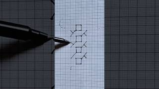 graph paper drawing with marker pen  s letter 😍 art [upl. by Larrisa]