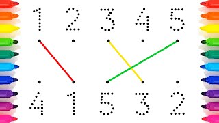 아이들을 위한 1부터 10까지의 숫자 쓰기  같은 숫자 연결하기  유아영어학습 숫자 읽는 방법 Writing Numbers 1 to 10 [upl. by Calysta525]