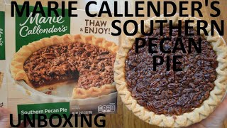 Unboxing Marie Callenders Southern Pecan Pie [upl. by Aratnahs519]