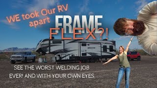 Grand Design Momentum Toyhauler  Frame Flex  Failure Fears amp Lipperts Weld Job [upl. by Dray]