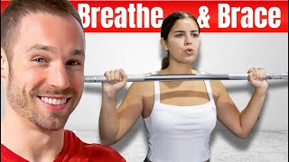 How To Breathe amp Brace When Lifting Heavy SQUATS DEADLIFTS amp OLYMPIC LIFTS [upl. by Zischke854]