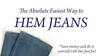 How to Hem Jeans by Hand  Keep the Original Hem  Easy Hemming Tutorial  Sewing for Beginners [upl. by Benenson]