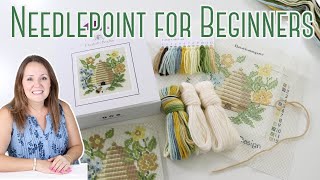 NEEDLEPOINT FOR BEGINNERS  HOW TO DO NEEDLEPOINT FOR BEGINNERS [upl. by Zsa]