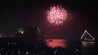 Capodanno a Napoli lo spettacolo dei fuochi dartificio sul lungomare [upl. by Ennaesor946]