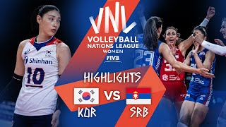 KOR vs SRB  Highlights Week 4  Womens VNL 2021 [upl. by Jaquenette422]