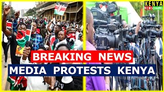 LIVE  Journalists amp Media Practitioners hold Protests across Kenya [upl. by Alleoj681]