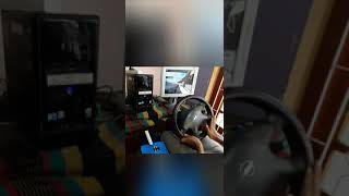 live for speed driving test with homemade steering wheel and manual gearbox [upl. by Edith]