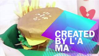 LaMa DIY How to Make a Hamburger with French Fries and Soda Out of Papers [upl. by Rramahs]