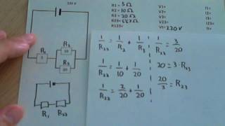 Resolver un circuito mixto intensidad voltaje y resistencia [upl. by Fayette660]