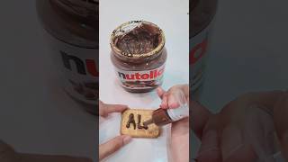 Writing with nutella chocolate [upl. by Tuorah]