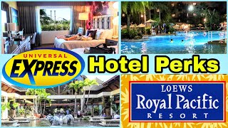 All the Perks at Loews Royal Pacific Hotel  Universal Express Hotel  Islands Dining Room [upl. by Girovard]