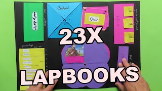 23 LAPBOOKS  ideeën om een lapbook te maken [upl. by Shaeffer765]