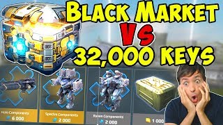 Black Market Vs 32000 Keys amp Super Chest amp War Robots Royale WR [upl. by Pepito]